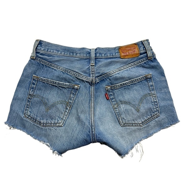 Levi’s 501 Distressed Button Fly Cutoff Jean Shorts Size 26 - Picture 7 of 8